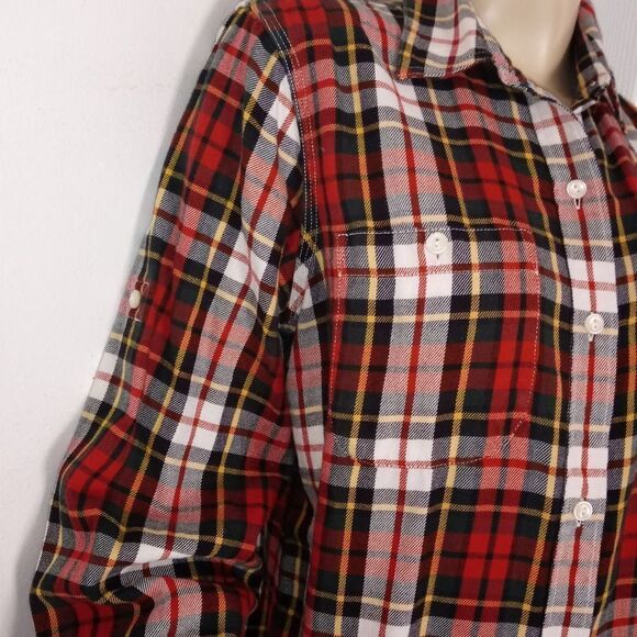 Ralph Lauren Plaid Long Roll Up Sleeve - Picture 2 of 7